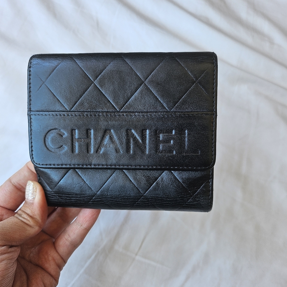 Chanel trifold wallet